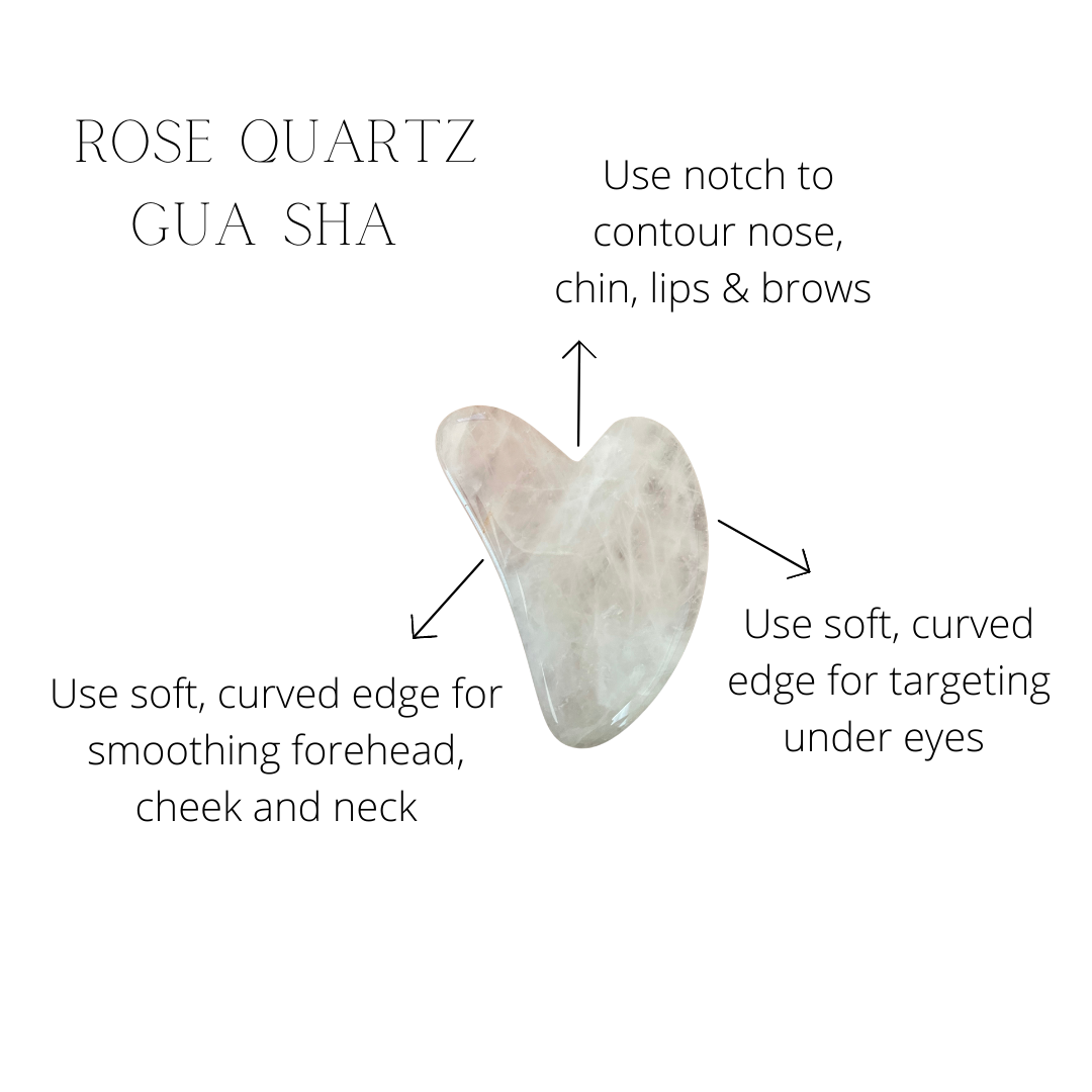 Gua Sha Rose Quartz Starter Kit