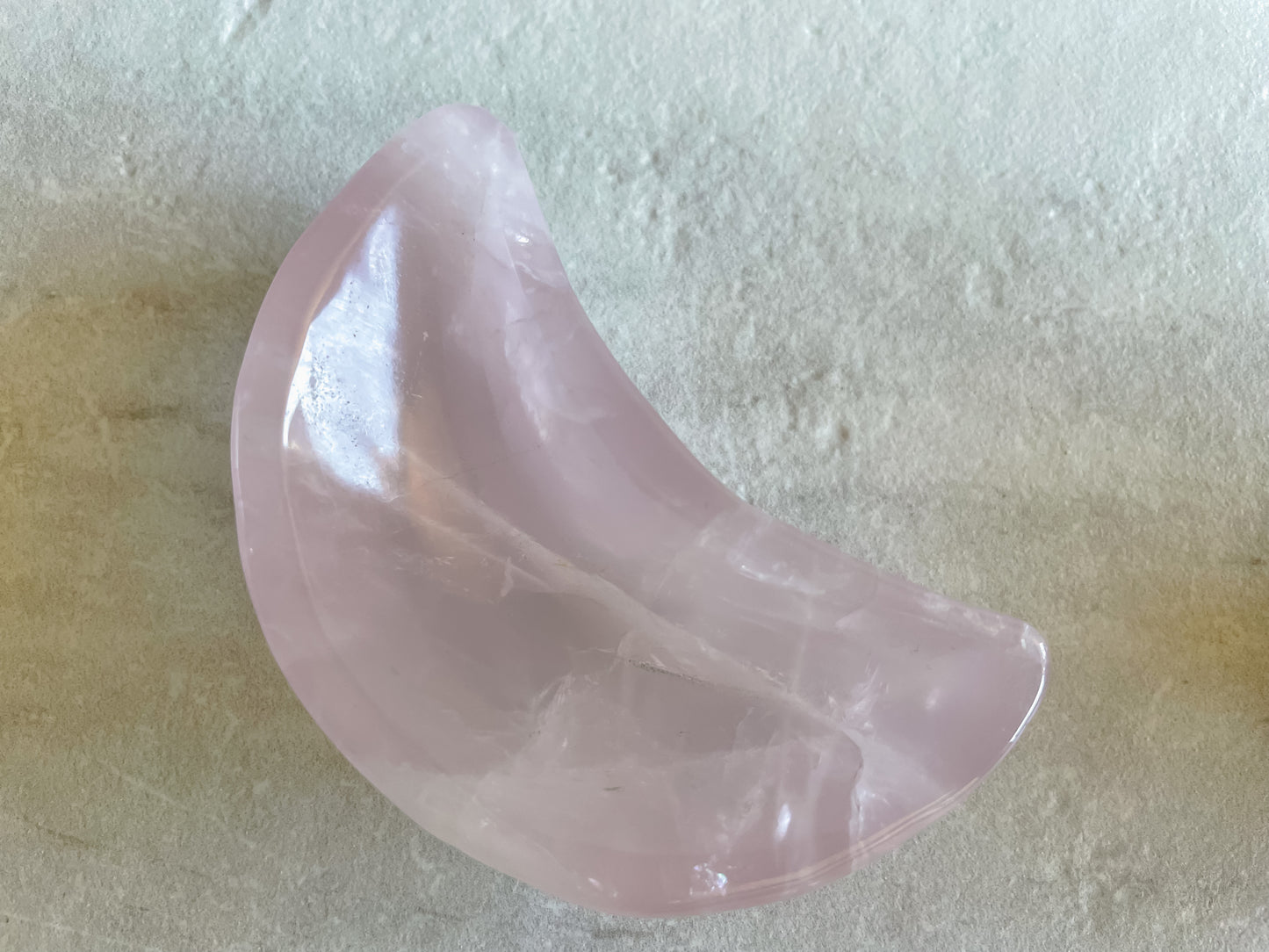 Rose Quartz Half Moon Bowl