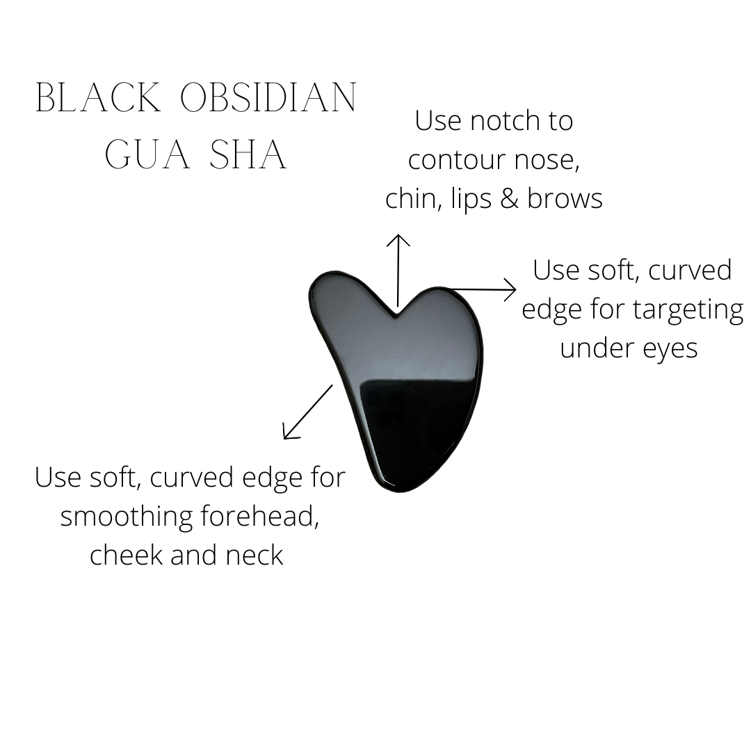 Gua Sha Black Obsidian Starter Kit